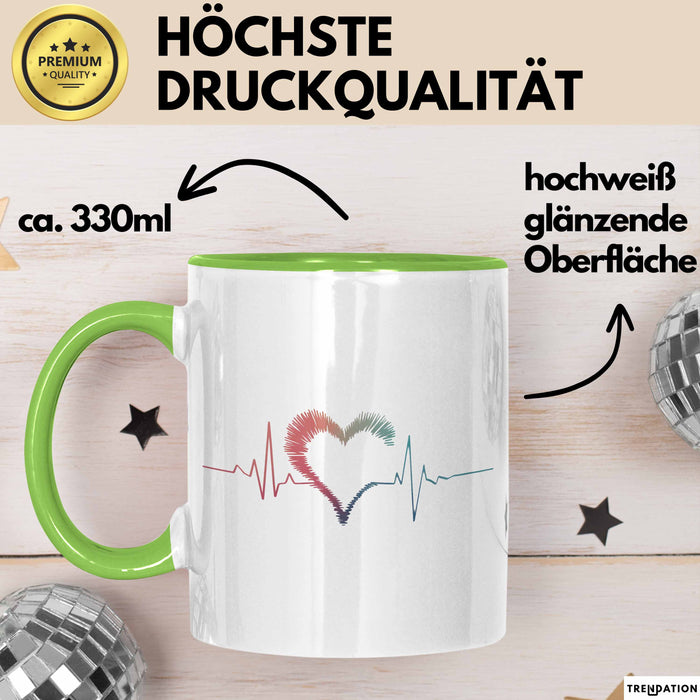 Sanitäter Tasse Geschenkidee für Ersthelfer Grün Trendation