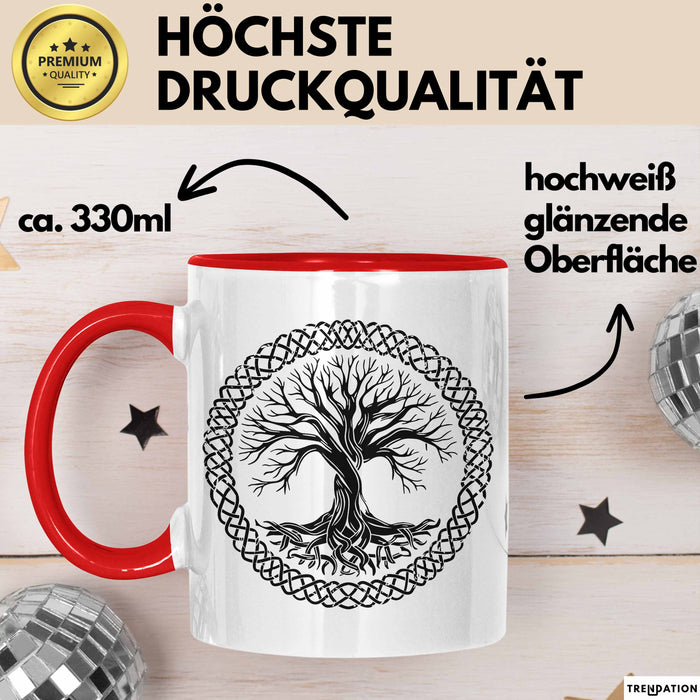 Bonsai-Baum-Liebhaber Tasse Geschenk Geschenkidee Gärtner Rot Trendation