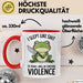 Frosch Tasse Geschenk I Slept Like Shit Choosing Violence Geschenkidee Lustig Rot Trendation