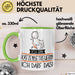 Geschenk für Katzenbetreuerin Tasse Lustige Geschenkidee Geburtstag Ich Bin Katzenbetreuerin Ich Darf Das Grün Trendation