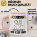 Cousin Tasse Geschenk für Cousin Der Mann Der Alles Kann Geschenkidee zum Geburtstag Rosa Trendation
