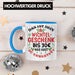 Wichtelgeschenk für 30 Euro Tasse Wichteln für Frauen Kollegen Wichtel-Tasse Schrott-Wichteln Schrottwichteln Blau Trendation
