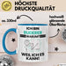 Ruderer Geschenk Tasse Lustiger Spruch Ich Bin Ruderer Warum Weil Ich Es Kann Geschenkidee Bester Ruderer Geburtstag Kaffee-Becher Blau Trendation