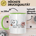 Zahnarzt Tasse Geschenk Karies Vorsorge Geschenkdiee Grün Trendation