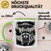 Waschbär Tierliebhaber UFO Alien Tasse Geschenk Lustige Geschenkidee Spruch Grün Trendation