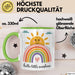 Baby Geburt Neue Eltern Tasse Geschenk Lustige Geschenkidee Spruch Hallo Kleiner Sonnenschein Grün Trendation