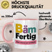 Schüler Abschluss Tasse Geschenk Lustige Geschenkidee Spruch Bam Fertig Rosa Trendation