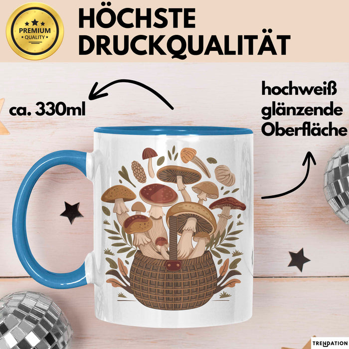 Sammler Tasse Geschenkidee für Wildnahrungs Entdecker Blau Trendation