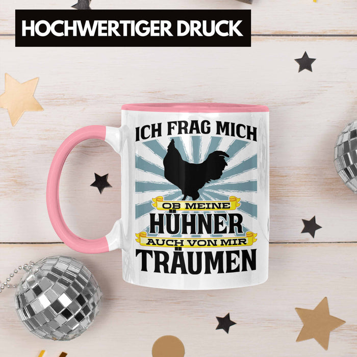 Trendation - Landwirt Spruch Geschenk Tasse Landwirtschaft Geschenke für Männer Traktor Spruch Kaffeetasse Hühner-Flüsterer Bauer Rosa Trendation
