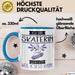 Skaterin Tasse Geschenk Ich Bin Skaterin Warum Weil Ich Es Kann Geschenkidee Geburtstag Blau Trendation