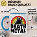 Death Metal Tasse Geschenk Katze Becher Geschenkidee Humor Katzen-Liebhaber Blau Trendation
