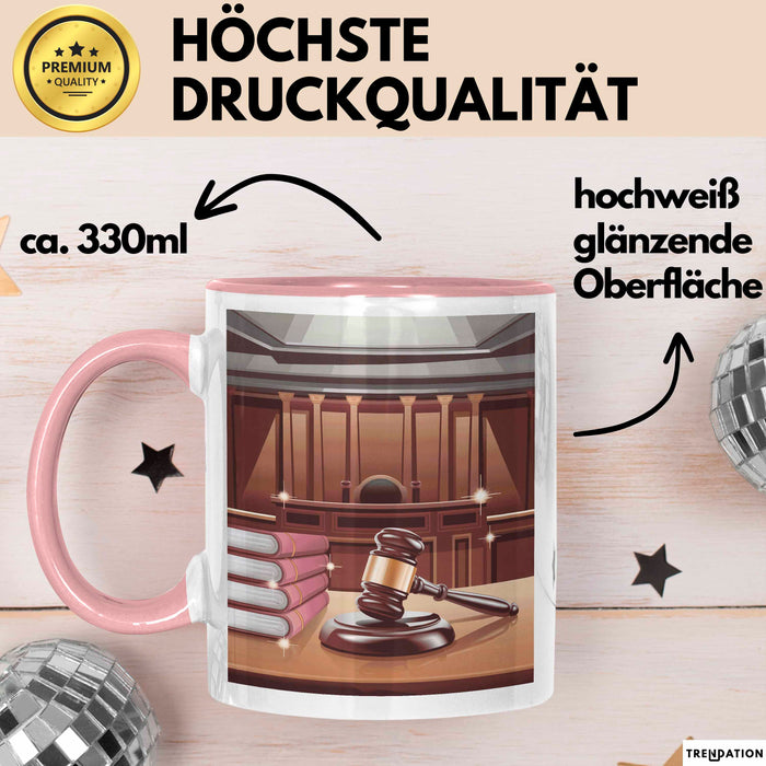Gerichtsschreiber Tasse Geschenk Lustige Geschenkidee Spruch Für Gerichtspersonal Rosa Trendation