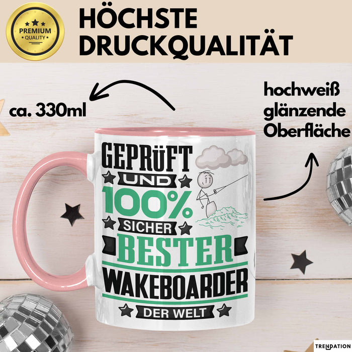 Wakeboarder Geschenk Lustiger Spruch für Wakeboarder Geschenkidee Bester Wakeboarder Der Welt Rosa Trendation