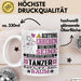 Tänzer Geschenk Tasse Lustiger Spruch Erheben Sie Sich Der Tänzer Betritt den Raum Weiß Trendation
