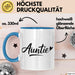 Tante Patentante Tasse Geschenk Lustige Geschenkidee Spruch Tante Blau Trendation