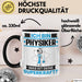 Physiker Tasse Geschenk für Physiker Geburtstag Lustiger Spruch Kaffee-Becher Was Ist Deine Superkraft Schwarz Trendation