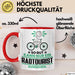 Radtourist Geschenk Tasse So Gut Kann Nur Ein Radtourist Aussehen Geschenkidee Kaffee-Becher Rot Trendation