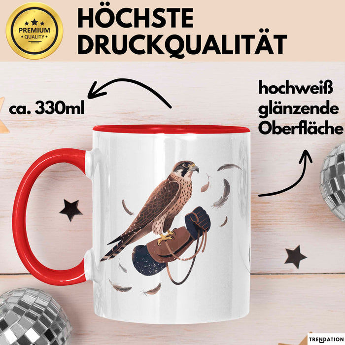 Falke Adler Tasse Geschenk Lustige Geschenkidee Spruch Für Greifvogel Betreuer Rot Trendation