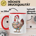 Huhn Weihnachtsfeier Tasse Geschenk Lustige Geschenkidee Spruch Rot Trendation