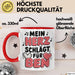 Romantische Liebe Tasse Geschenk Lustige Geschenkidee Spruch Mein Herz Schlägt Für Ben Rot Trendation