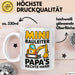 Bauleiter Bauunternehmer Tasse Geschenk Lustige Geschenkidee Spruch Mini Bauleiter Papa's Rechte Hand Weiß Trendation
