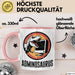 IT Informatiker Nerd Tasse Geschenk Adminosaurus Spruch Rosa Trendation