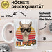 Vatertag Tasse Geschenk Alpapa Alpaka für Papa Spruch Weiß Trendation