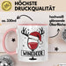 Rotwein-Trinker Tasse Geschenk Weindeer Weihnachten Geschenkidee Für Rot-Weintrinker Kaffee-Becher Rosa Trendation