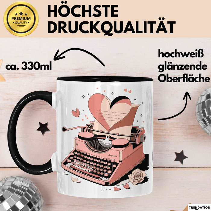 Liebesroman Autor Tasse Geschenkidee für Liebesgeschichte Trendation