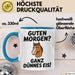Morgen Tasse Geschenk Guten Morgen Ganz Duennes Eis Geschenkidee Lustig Blau Trendation