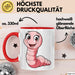 Regenwurm Tasse Geschenk Lustige Geschenkidee Spruch Rot Trendation