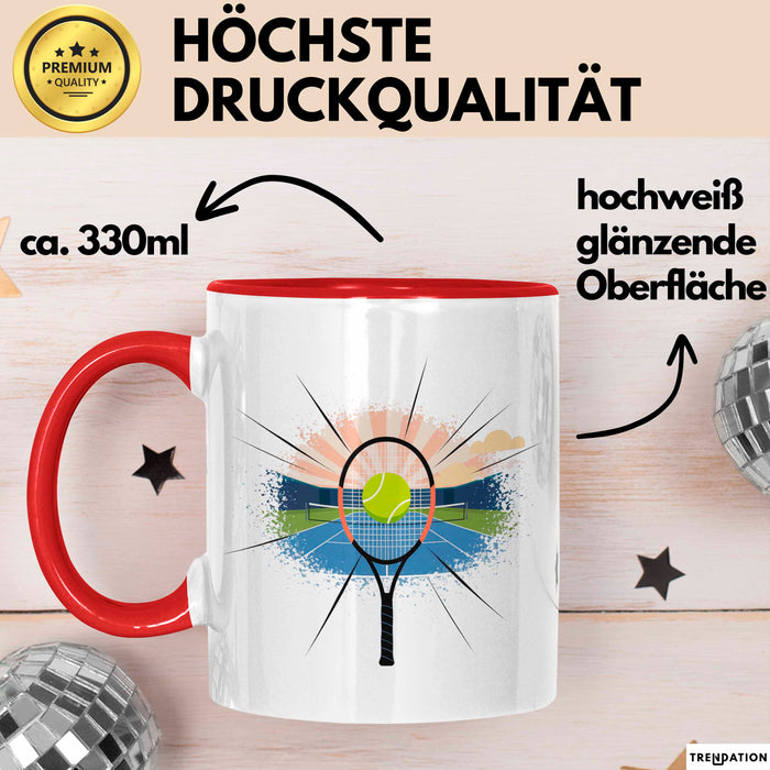 Tennisspieler Tasse Geschenk Lustige Geschenkidee Spruch Für Platz Champions Rot Trendation