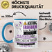 Tierschutzaktivistin Tasse Geschenk Lustiger Spruch Bitte Erheben Sie Sich Seine Majestät Die Tierschutzaktivistin Betritt Den Raum Blau Trendation