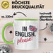 Englischlehrer Tasse Geschenk Auf Englisch Bitte Geschenk Grün Trendation