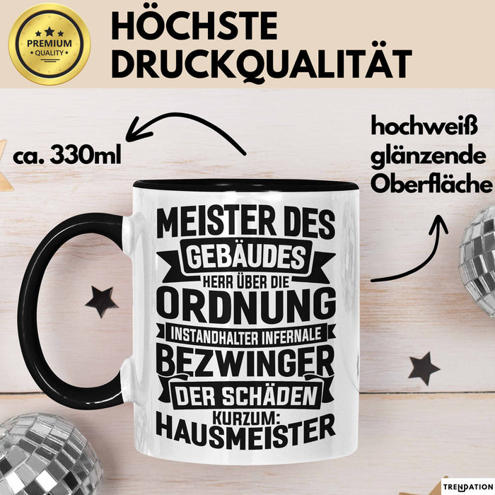Hausmeister Tasse Geschenk Meister Des Gebäudes Trendation
