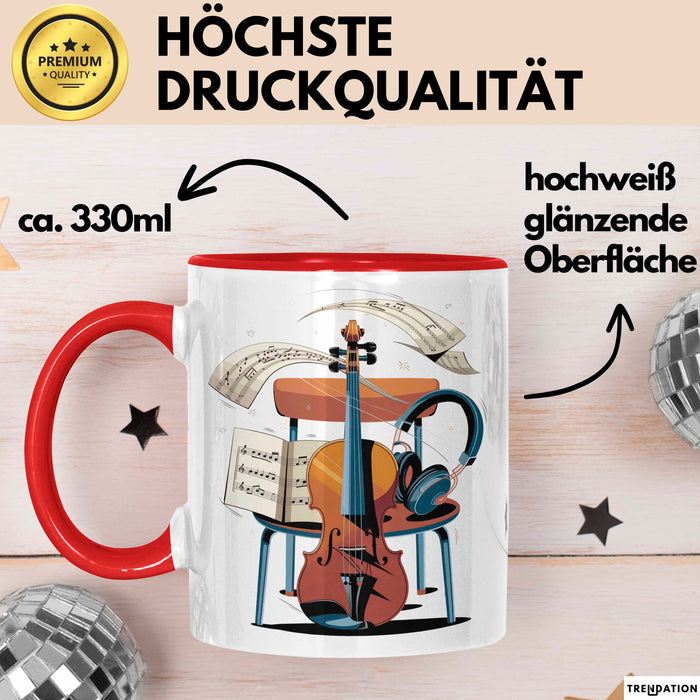 Musikstudent Tasse Geschenk Lustige Geschenkidee Spruch Für Übungs Krieger Rot Trendation