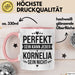 Kornelia Tasse Geschenk Perfekt Sein Kann Jeder Geschenkidee Geburtstag Rosa Trendation