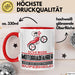 Motorradfahrer Geschenk Tasse Ich Bin Motorradfahrer Aber Sag Doch Einfach Superheld Lustige Geschenkdiee für Motorradfahrer Kaffee-Becher Rot Trendation