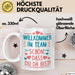 Office Arbeitskollege Tasse Geschenk Lustige Geschenkidee Spruch Willkommen Im Team Schön Dass Du Da Bist Weiß Trendation