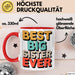 Big Sister Ältere Geschwister Schwestern Tasse Becher Geschenk Lustige Geschenkidee Spruch Die Beste Big Sister Aller Zeiten Rot Trendation