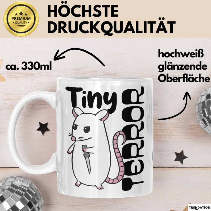 Beste Freundin Tasse Geschenk Tiny Terror Geschenkidee für Kollegin oder Beste Freundin Weiß Trendation