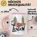 England London Skyline Tasse Geschenk Lustige Geschenkidee Spruch Rosa Trendation