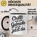 Gabriele Tasse Geschenk Chillt Mal Alle Gabriele Ist Ja Jetzt Da Geschenkidee Becher mit Name Schwarz Trendation