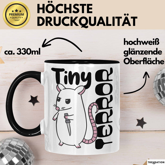 Beste Freundin Tasse Geschenk Tiny Terror Geschenkidee für Kollegin oder Beste Freundin Schwarz Trendation