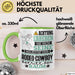 Rodeo-Cowboy Geschenk Tasse Lustiger Spruch Erheben Sie Sich Der Rodeo-Cowboy Betritt den Raum Grün Trendation