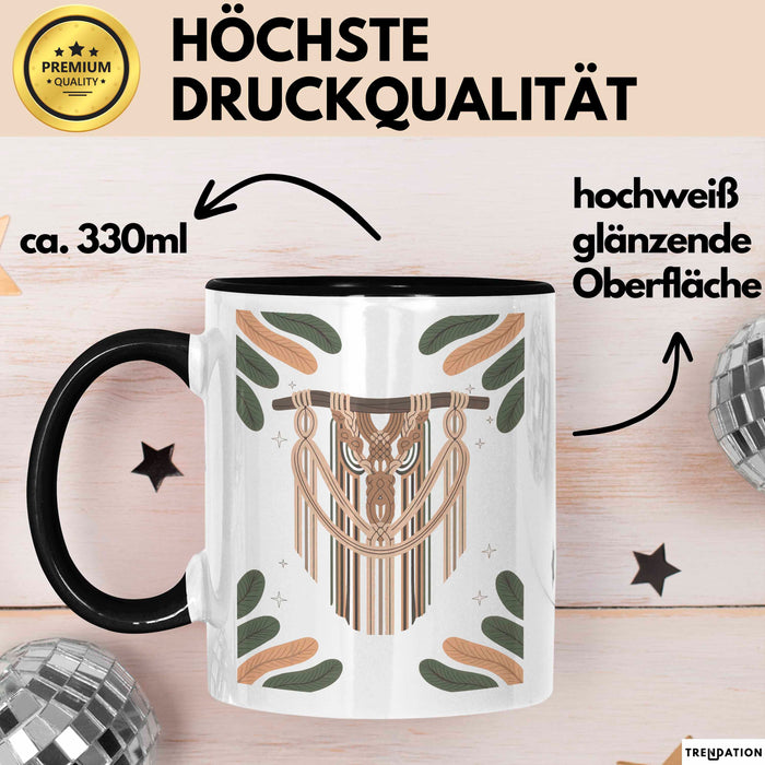 Makramee Liebhaber Tasse Geschenk Lustige Geschenkidee Spruch Für Faser Kunst Fans Trendation
