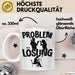 Maler Tasse Geschenk für Künstler Maler Männer Geschenkidee Problem und Lösung Malen Weiß Trendation