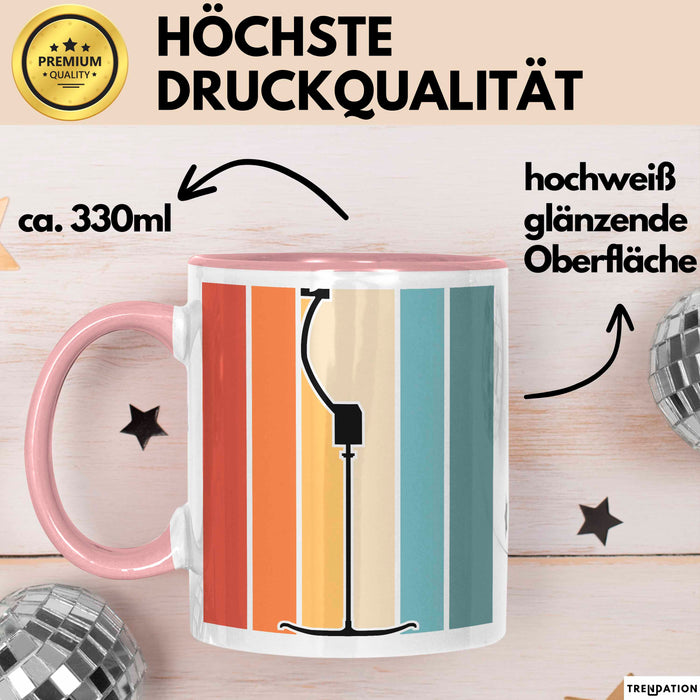 Ski Tasse Geschenk Grafik Skilift Becher Rosa Trendation