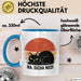 Katze Tasse Geschenk Na Sicha Ned Geschenkidee Katzenliebhaber Kaffee-Becher Blau Trendation