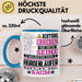 Hürdenläufer Geschenk Tasse Lustiger Spruch Erheben Sie Sich Der Hürdenläufer Betritt den Raum Blau Trendation